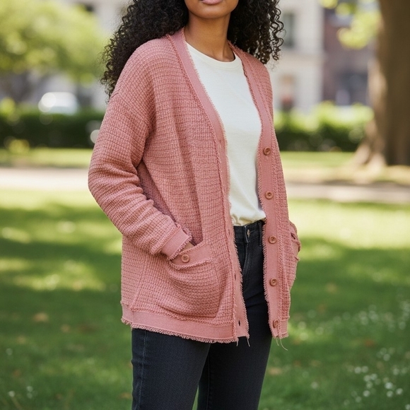 Sweaters - Elegant Rose Cardigan for Women
